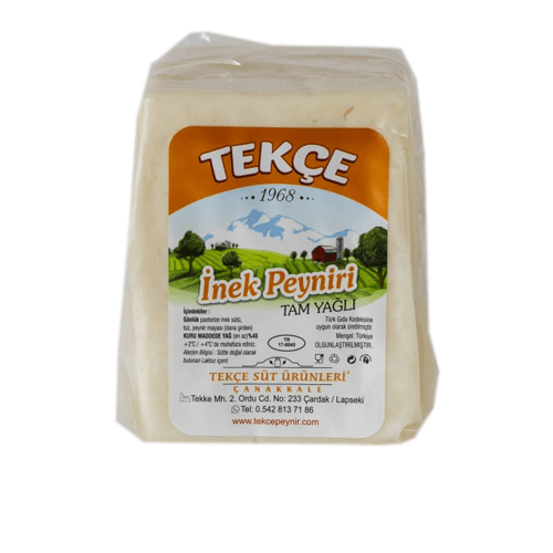 TEKÇE TAM YAĞLI İNEK PEYNİRİ ŞİRDEN MAYALI 600-700 GR